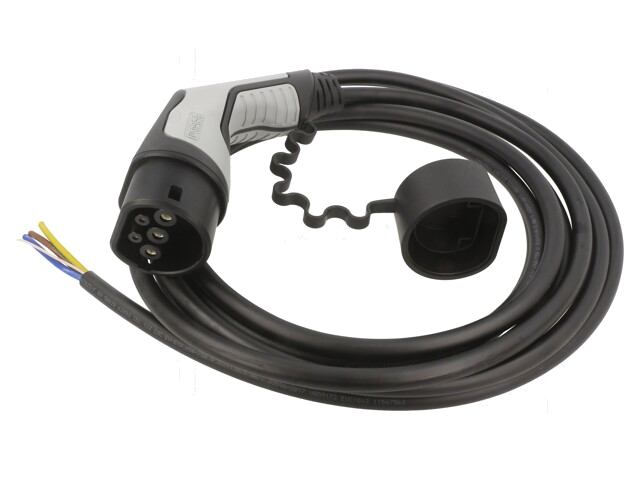 Kabel: eMobility; 1x0,5mm2,3x6mm2; 250V; 8kW; IP44; draden,Type 2 Kabel: eMobility; 1x0,5mm2,3x6mm2; 250V; 8kW; IP44; draden,Type 2